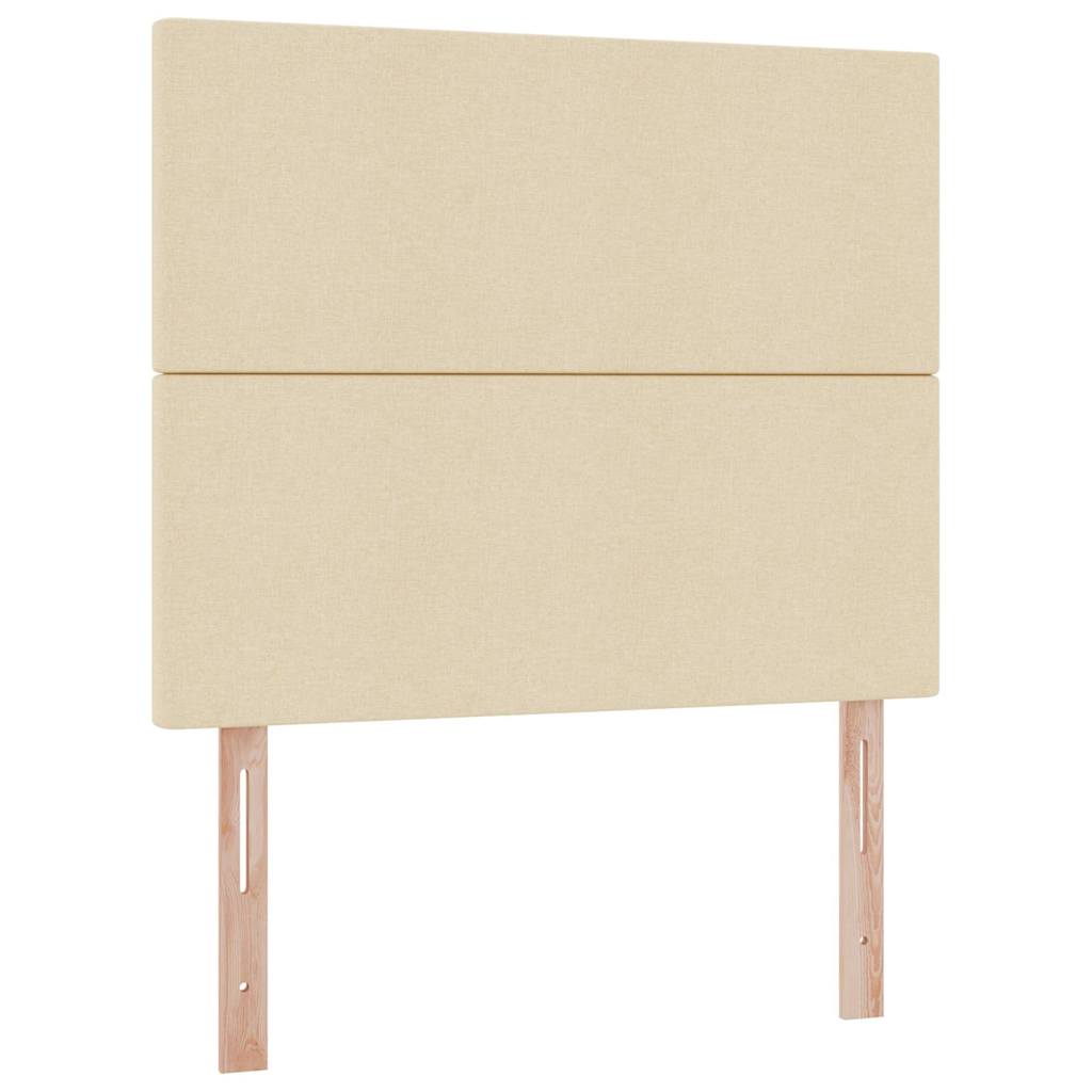 Aufbewahrungsbett mit Matratze Creme 120 x 200 cm Stoff