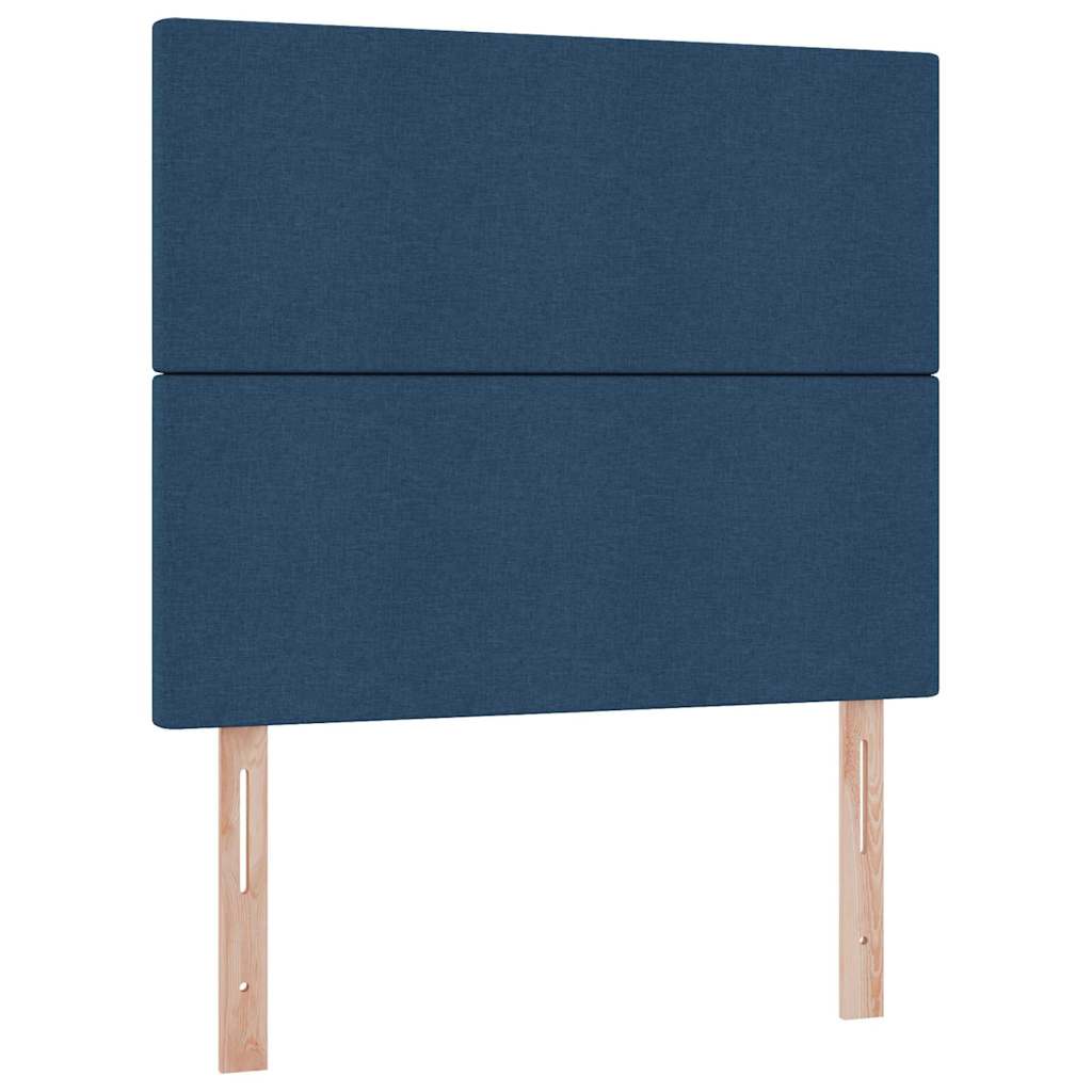 Aufbewahrungsbett mit Matratze Blau 120 x 200 cm Stoff