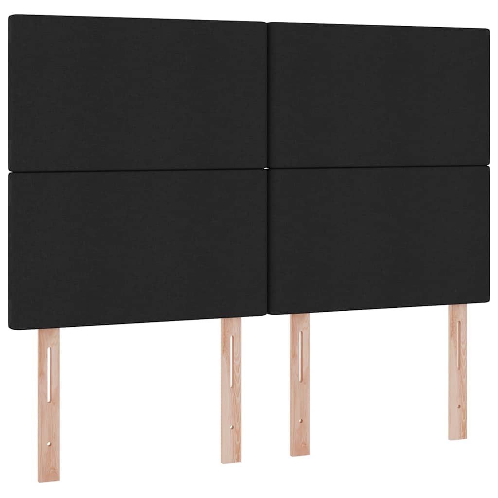 Aufbewahrungsbett mit Matratze Schwarz 140 x 190 cm Stoff