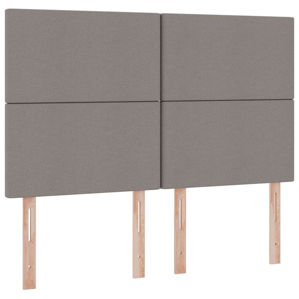 Aufbewahrungsbett mit Matratze Taupe 140 x 200 cm Stoff