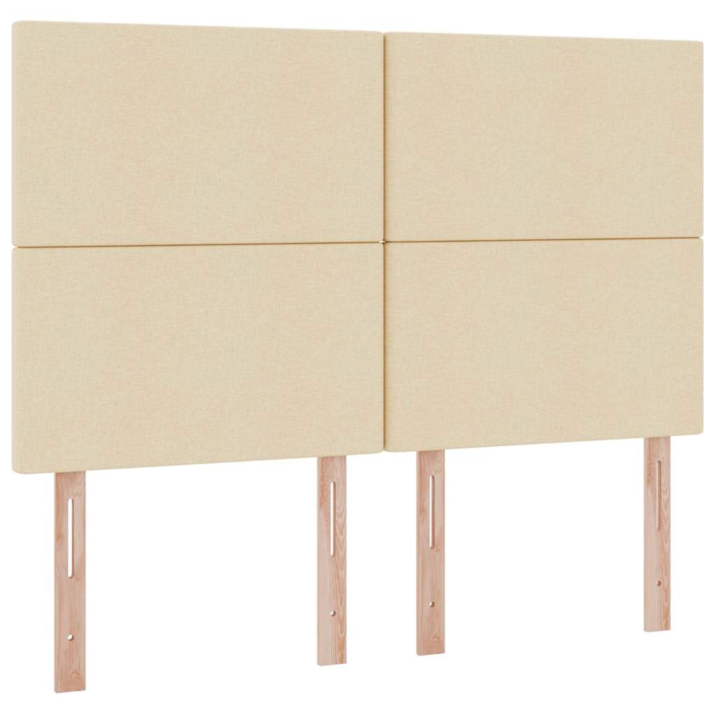 Aufbewahrungsbett mit Matratze Creme 140 x 200 cm Stoff