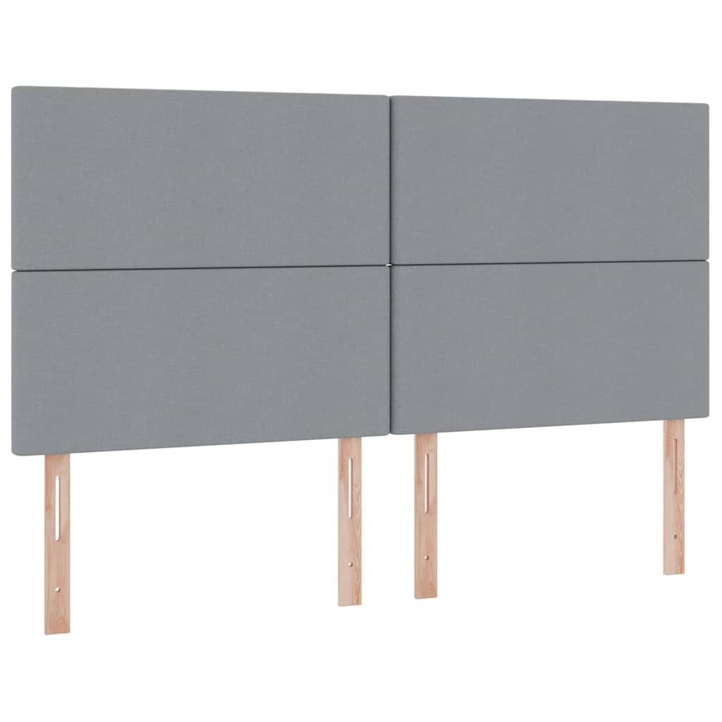 Aufbewahrungsbett mit Matratze Hellgrau 180 x 200 cm Stoff