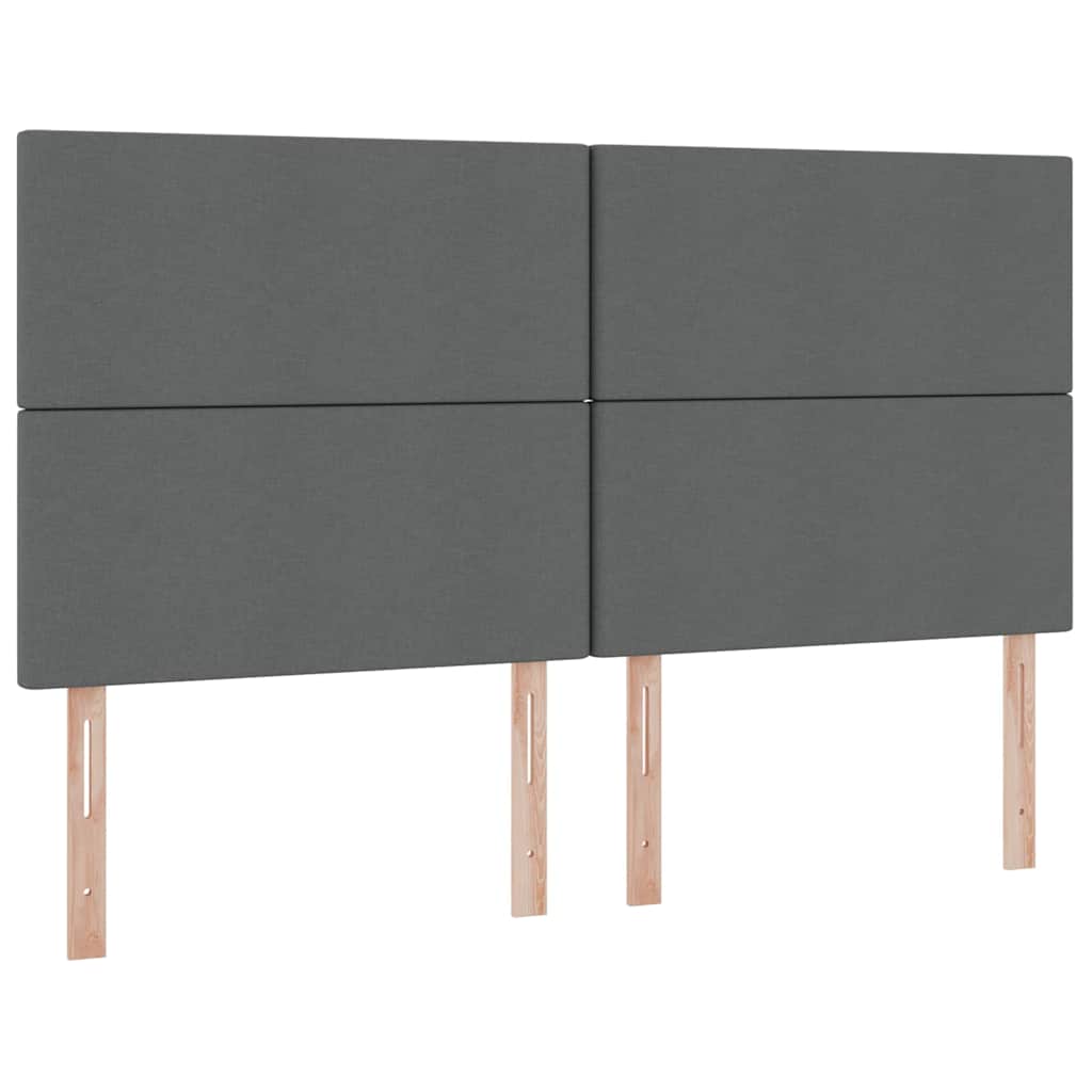 Aufbewahrungsbett mit Matratze Dunkelgrau 180 x 200 cm Stoff