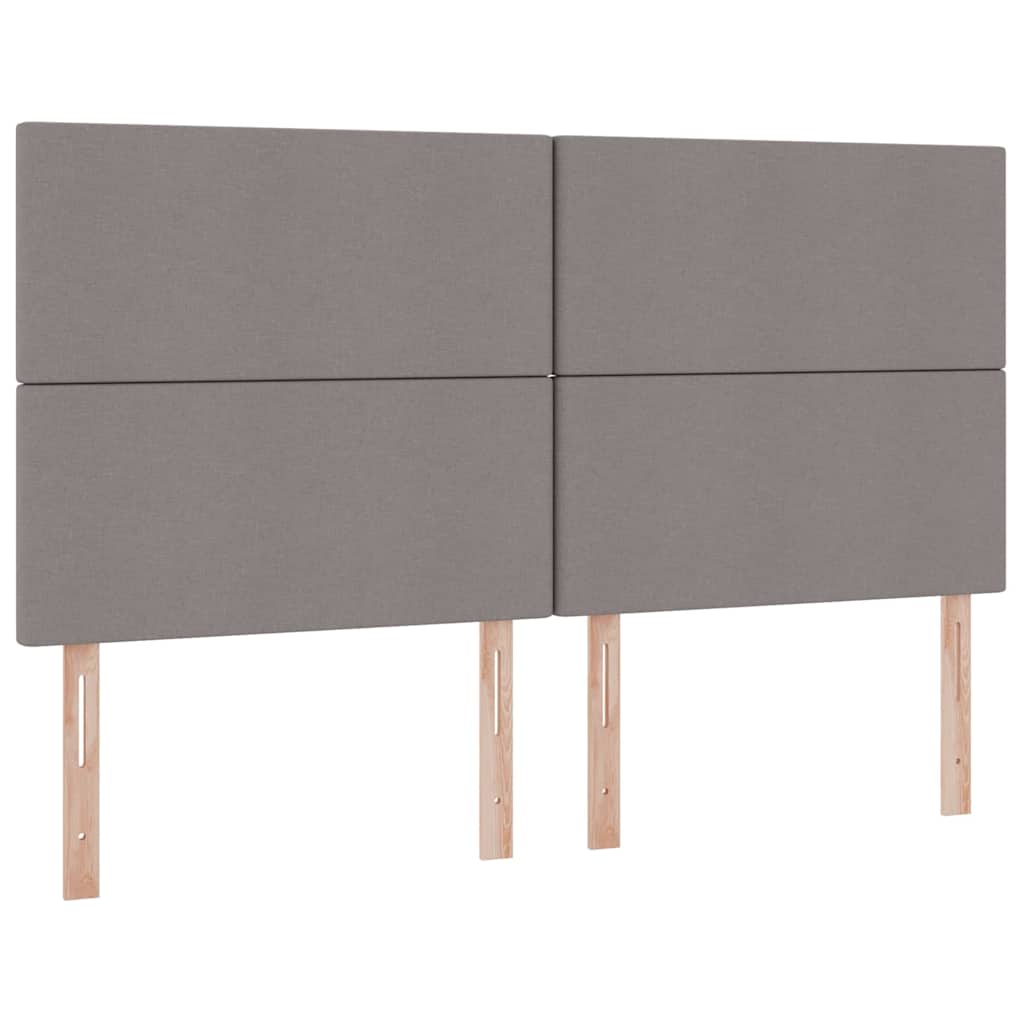Aufbewahrungsbett mit Matratze Taupe 180 x 200 cm Stoff