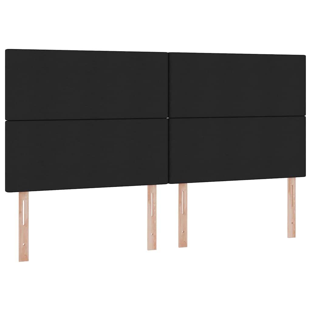 Aufbewahrungsbett mit Matratze Schwarz 200 x 200 cm Stoff