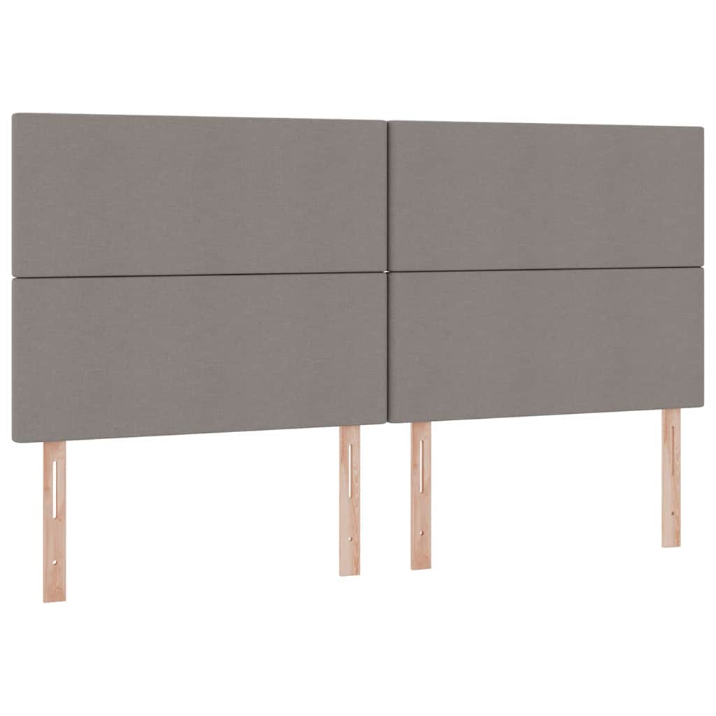 Aufbewahrungsbett mit Matratze Taupe 200 x 200 cm Stoff