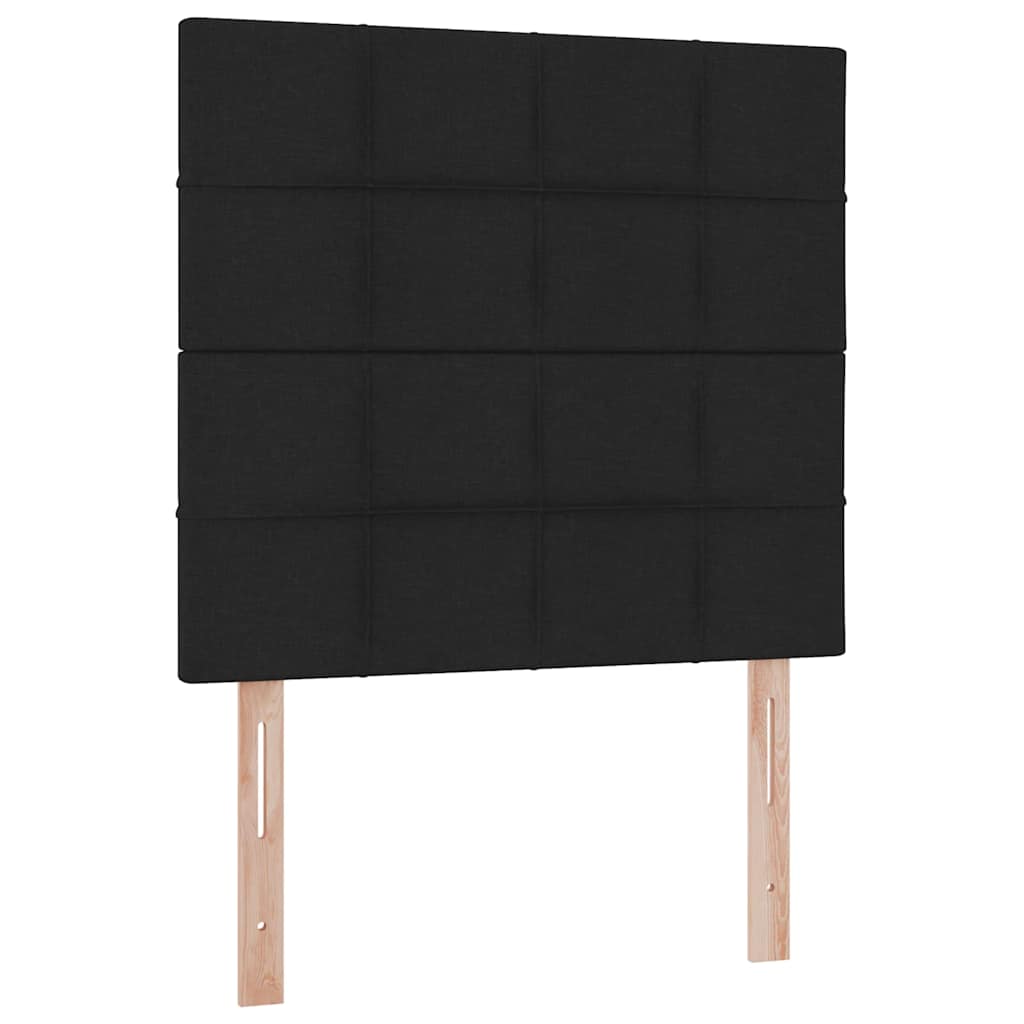 Aufbewahrungsbett mit Matratze Schwarz 100 x 200 cm Stoff