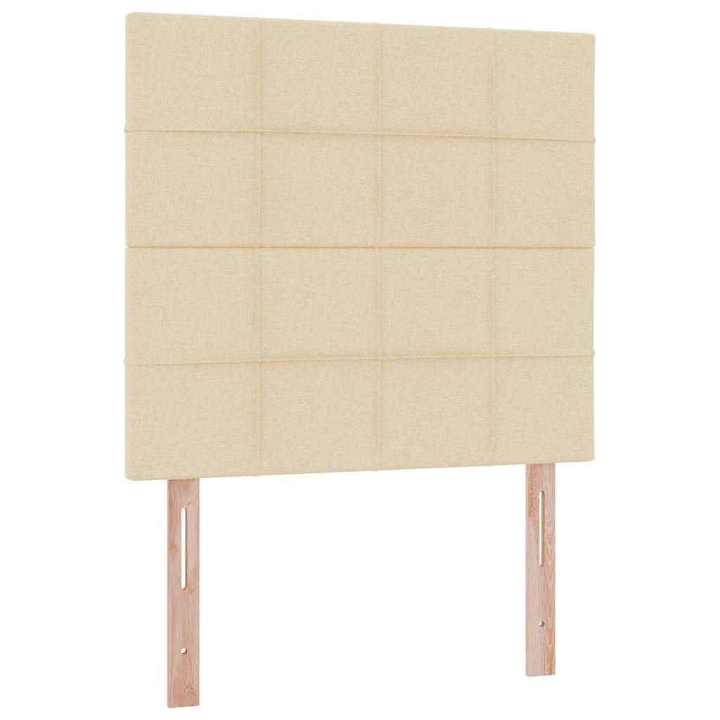 Aufbewahrungsbett mit Matratze Creme 100 x 200 cm Stoff