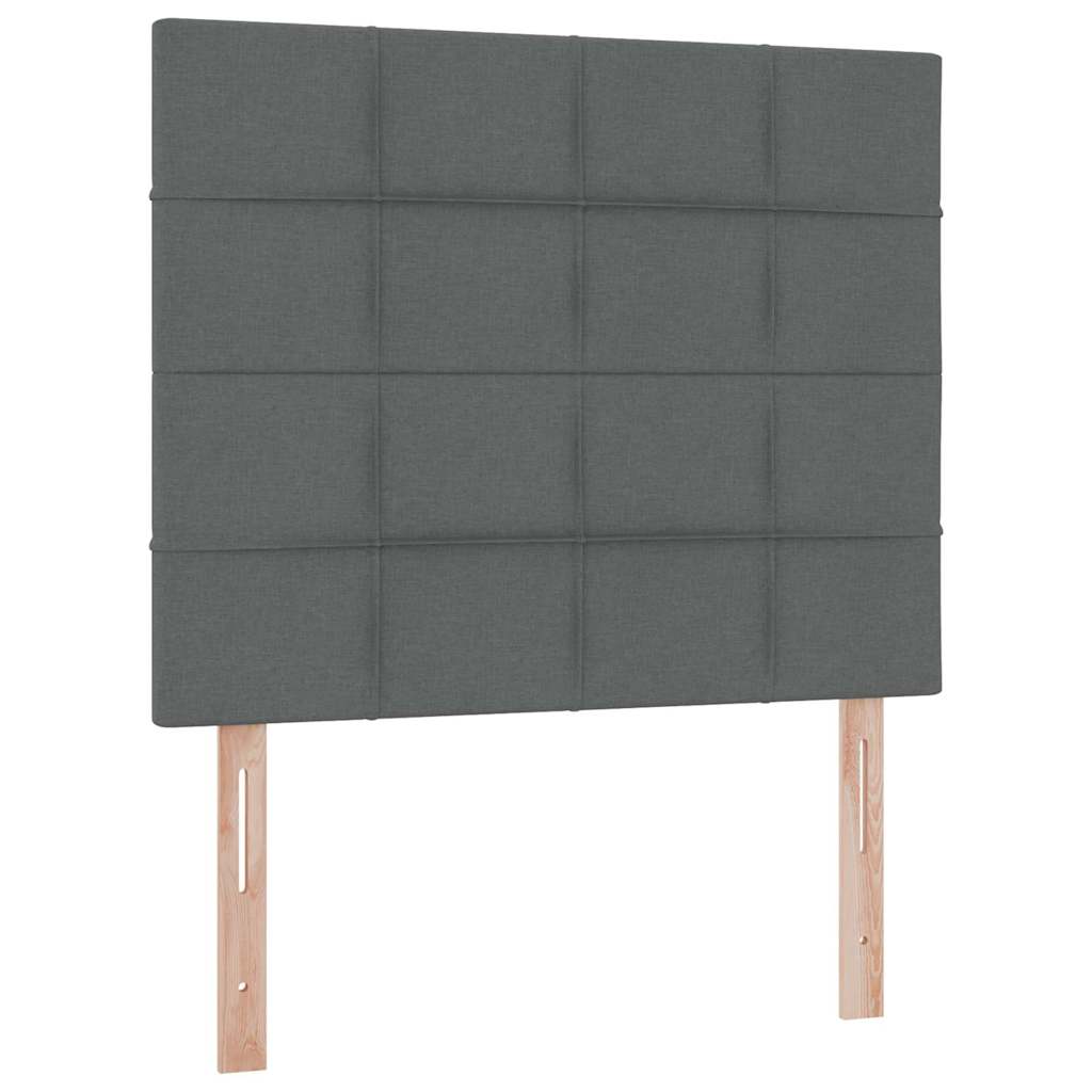Aufbewahrungsbett mit Matratze Dunkelgrau 120 x 200 cm Stoff
