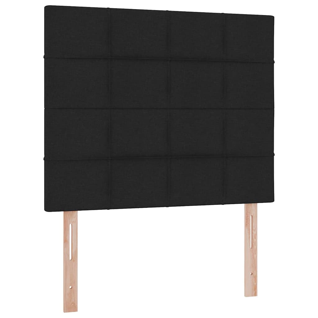 Aufbewahrungsbett mit Matratze Schwarz 120 x 200 cm Stoff