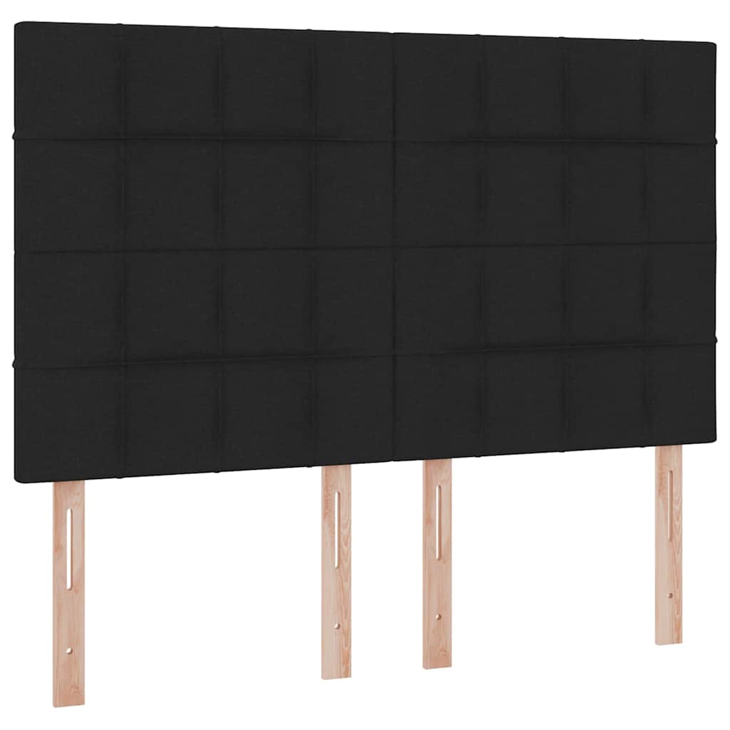 Aufbewahrungsbett mit Matratze Schwarz 140 x 200 cm Stoff