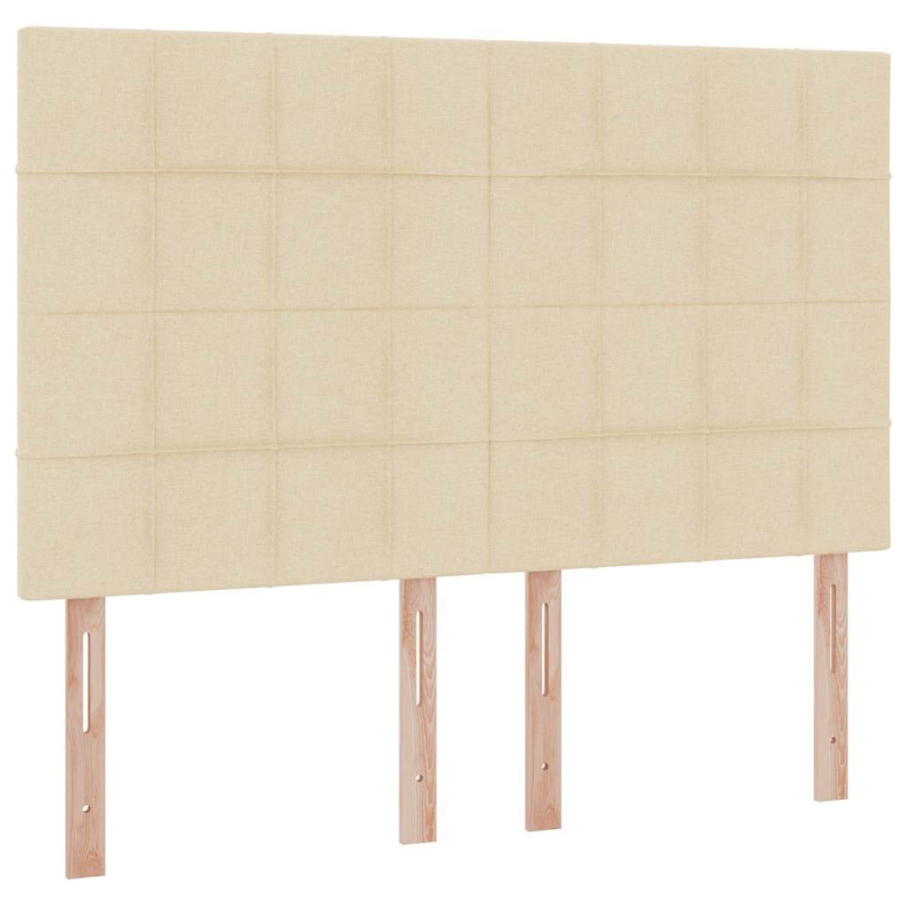 Aufbewahrungsbett mit Matratze Creme 140 x 200 cm Stoff