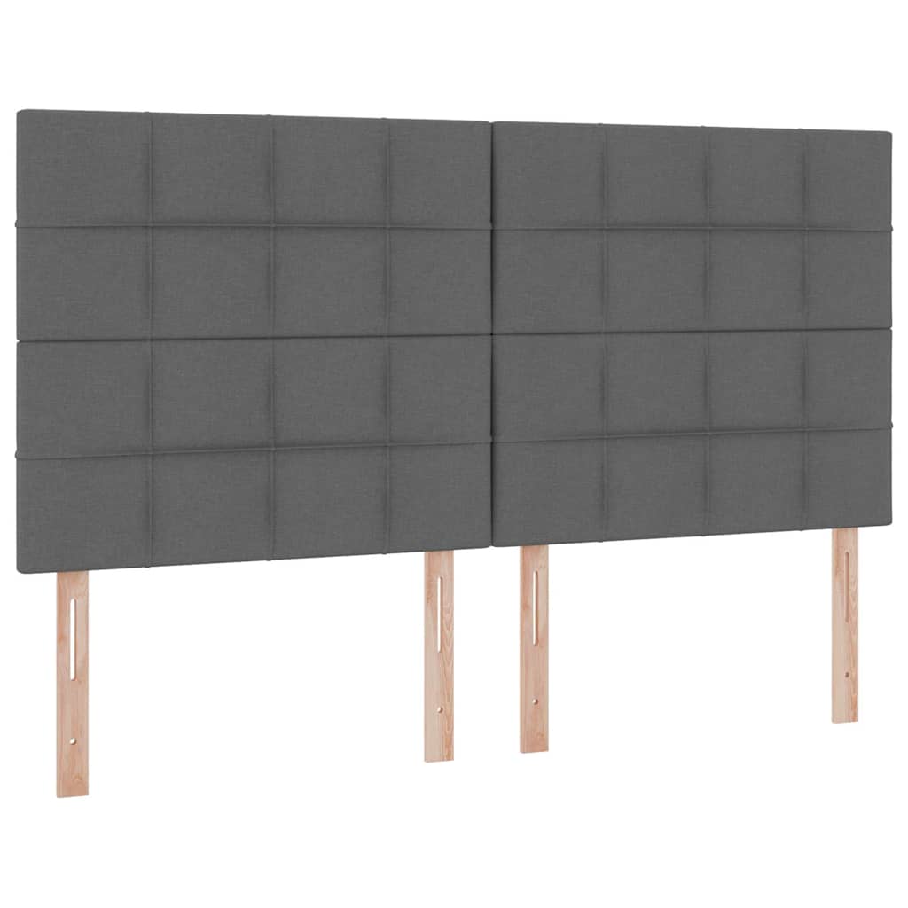 Aufbewahrungsbett mit Matratze Dunkelgrau 160 x 200 cm Stoff