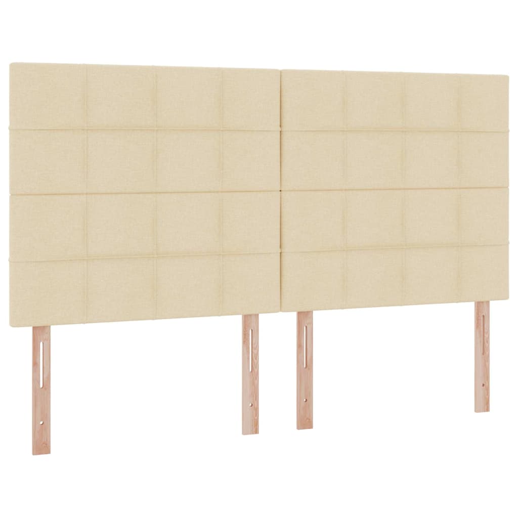 Aufbewahrungsbett mit Matratze Creme 160 x 200 cm Stoff