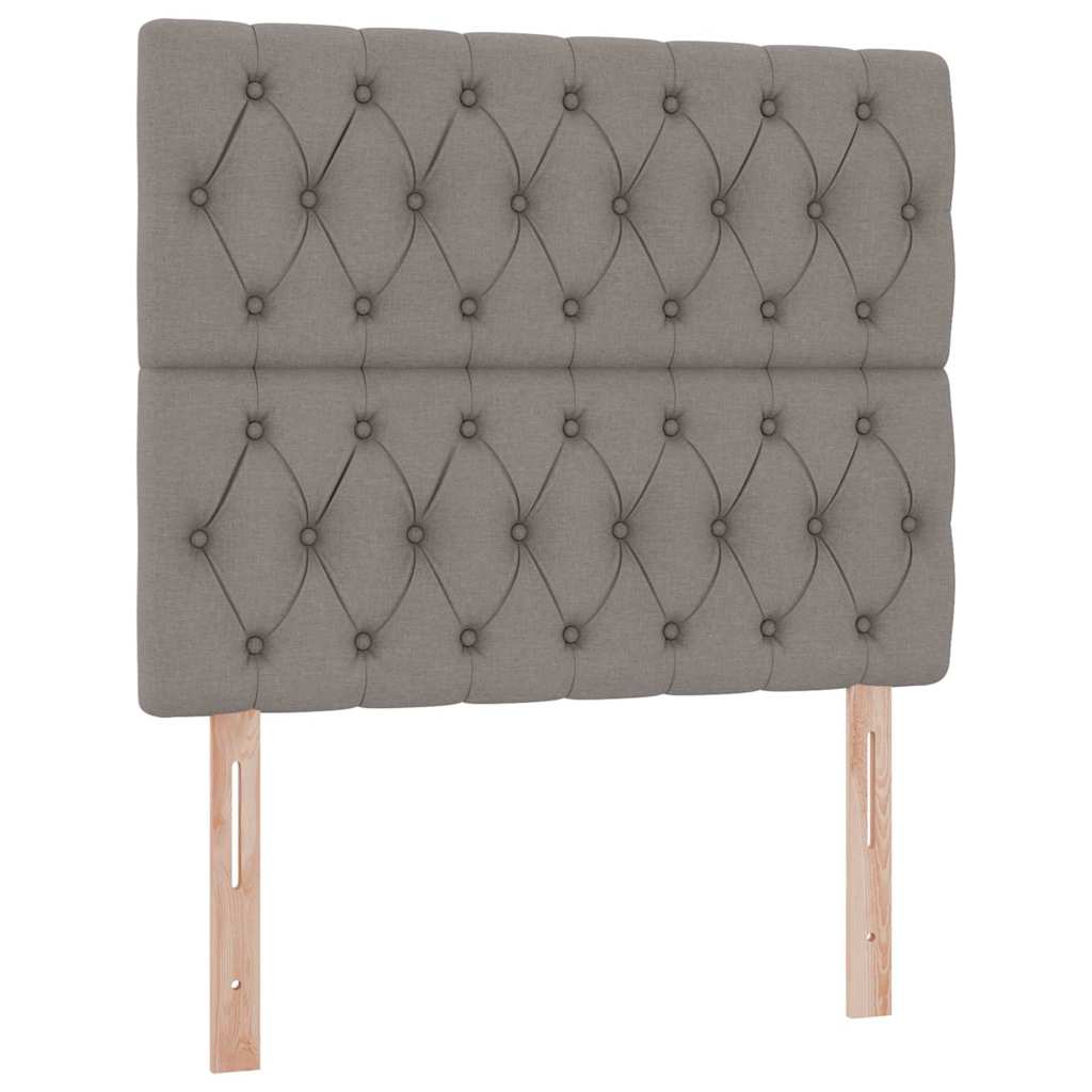 Aufbewahrungsbett mit Matratze Taupe 120 x 200 cm Stoff