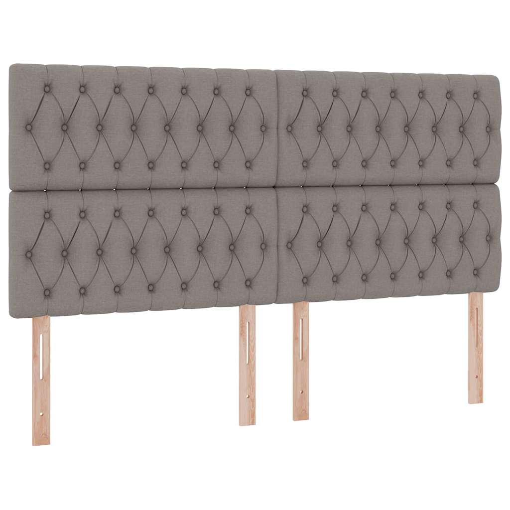 Aufbewahrungsbett mit Matratze Taupe 160 x 200 cm Stoff