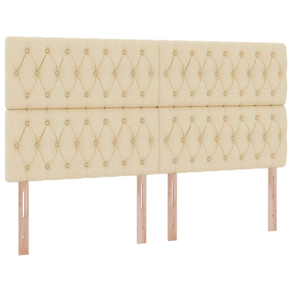 Aufbewahrungsbett mit Matratze Creme 160 x 200 cm Stoff