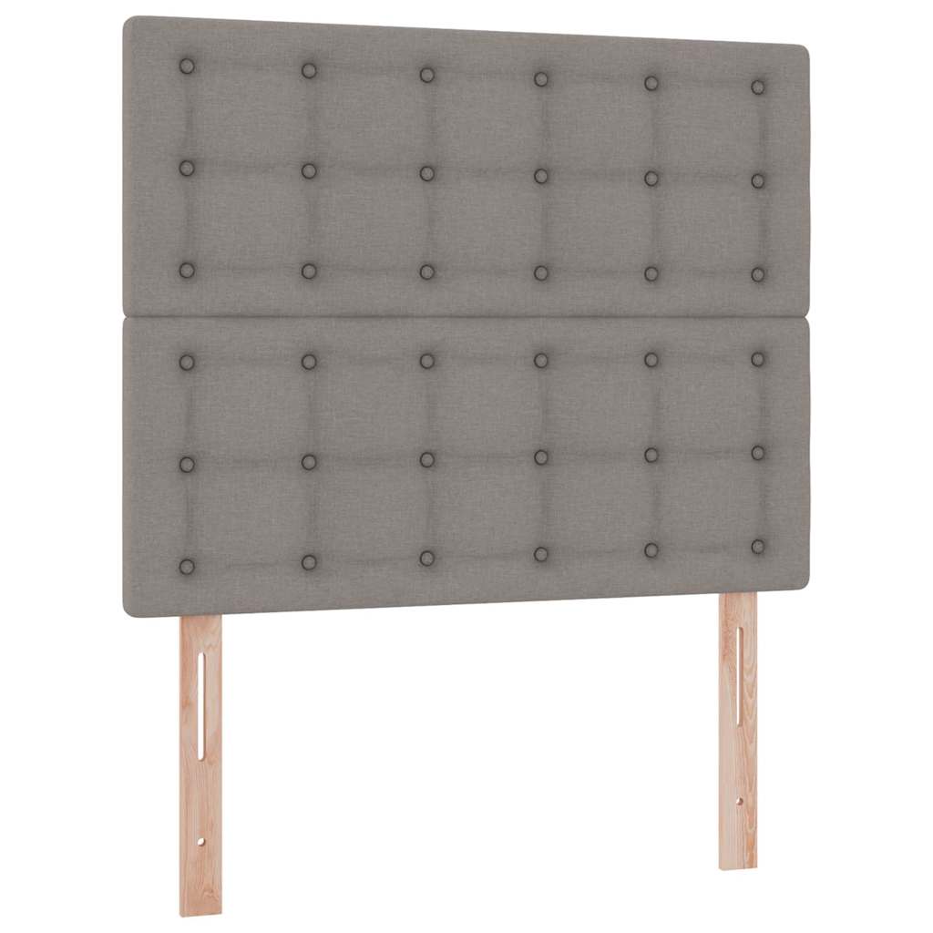 Aufbewahrungsbett mit Matratze Taupe 120 x 200 cm Stoff