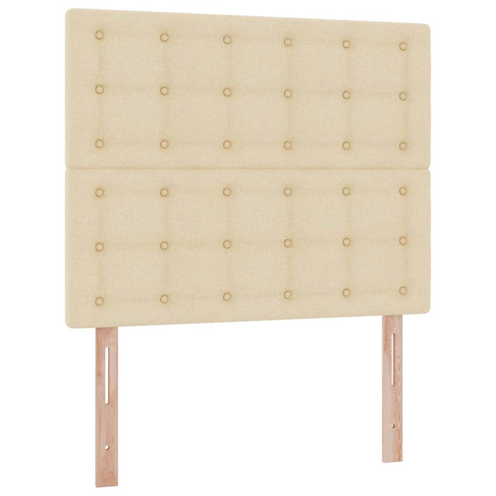 Aufbewahrungsbett mit Matratze Creme 120 x 200 cm Stoff