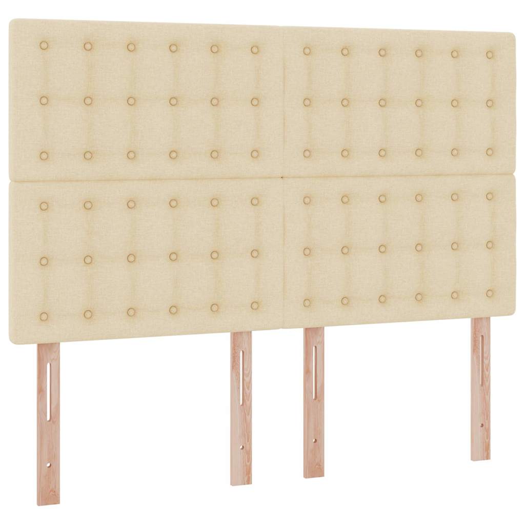 Aufbewahrungsbett mit Matratze Creme 140 x 200 cm Stoff