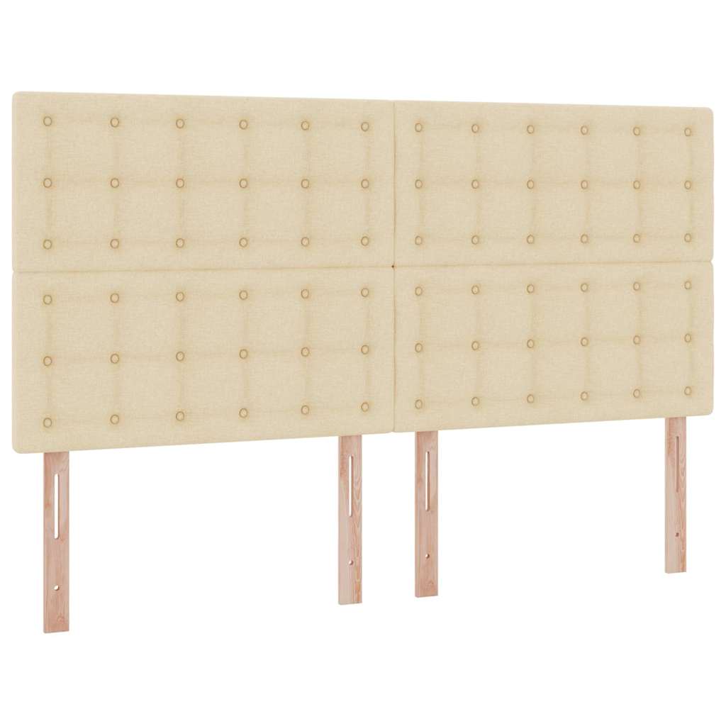 Aufbewahrungsbett mit Matratze Creme 180 x 200 cm Stoff