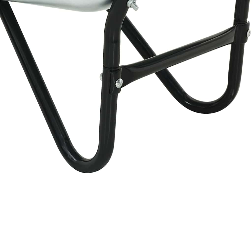 Schubkarre Silber und Schwarz 133 x 62,5 x 58 cm Stahl