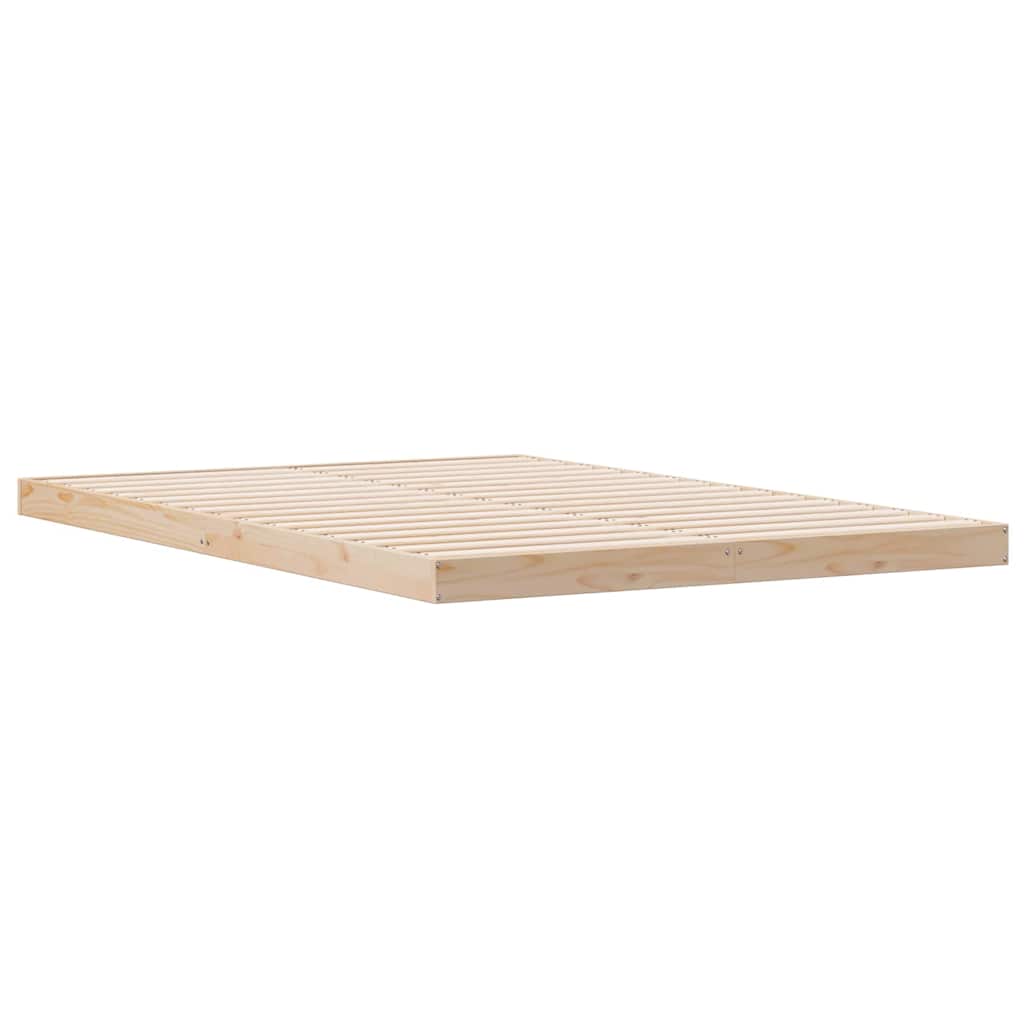 Bodenbettrahmen Natur 140 x 210 cm Massives Kiefernholz