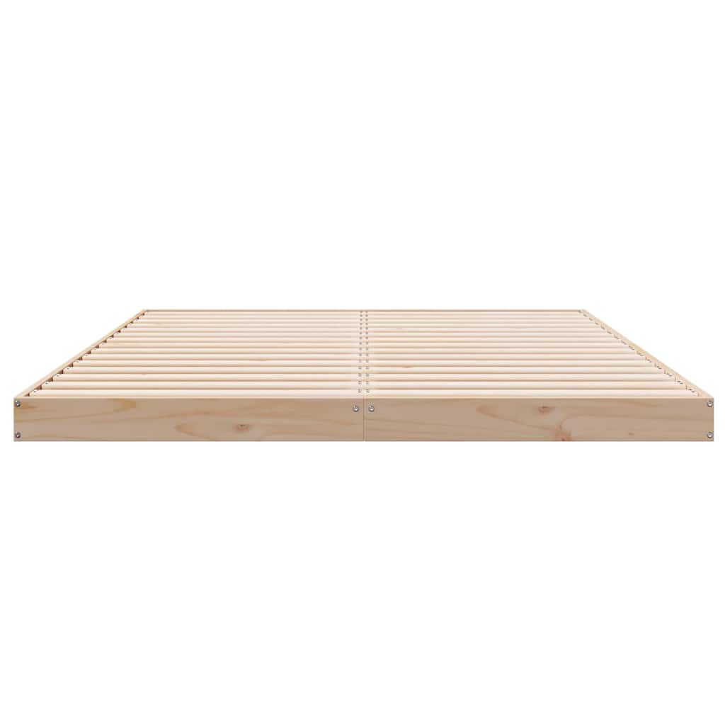Bodenbettrahmen Natur 140 x 210 cm Massives Kiefernholz