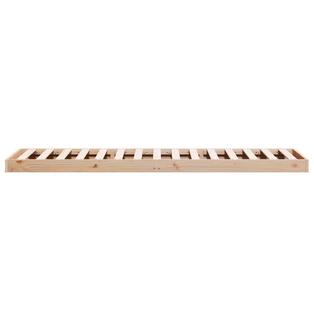 Bodenbettrahmen Natur 80 x 220 cm Massives Kiefernholz