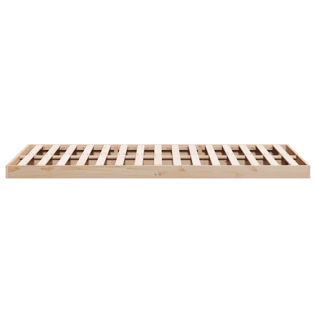 Bodenbettrahmen Natur 160 x 220 cm Massives Kiefernholz