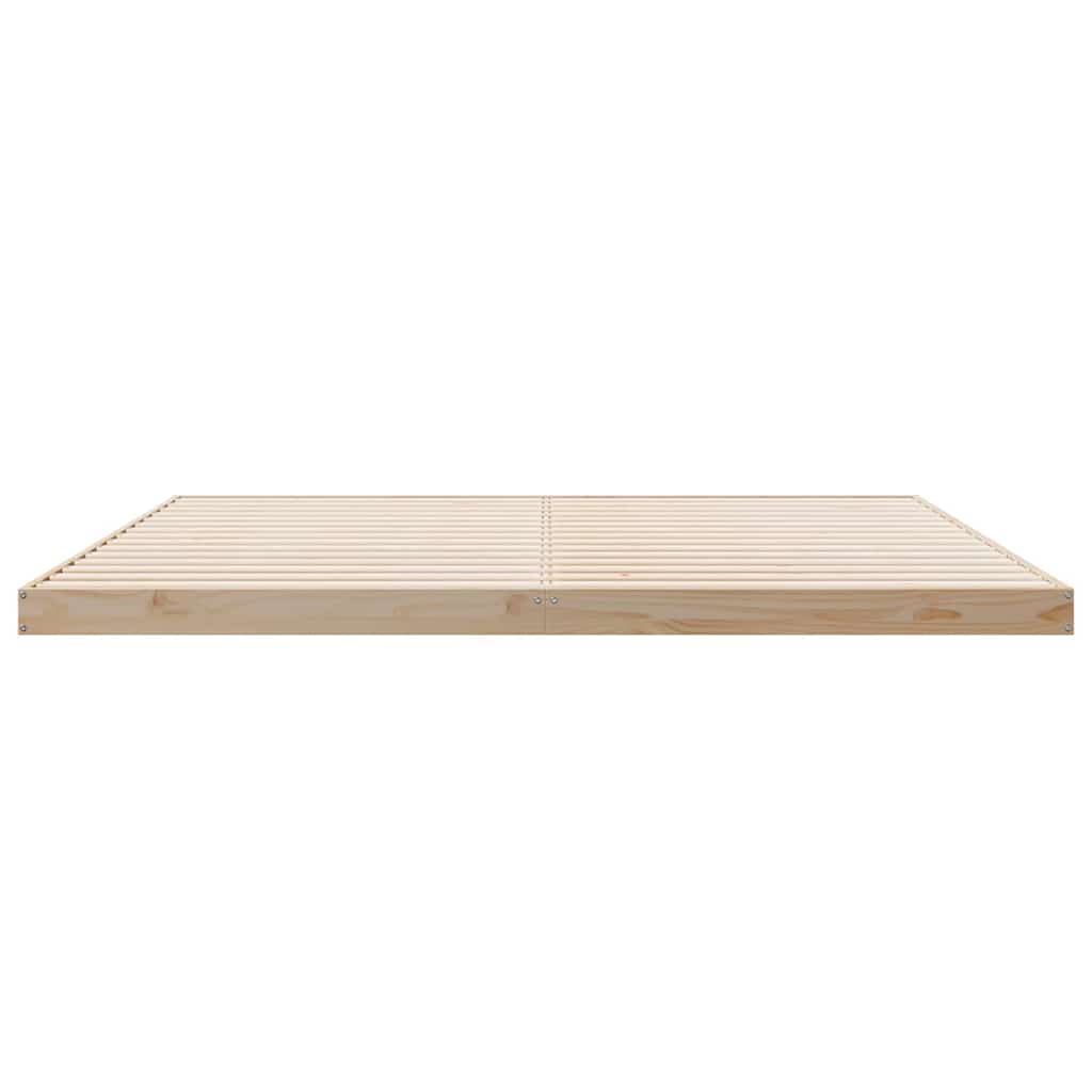 Bodenbettrahmen Natur 180 x 220 cm Massives Kiefernholz