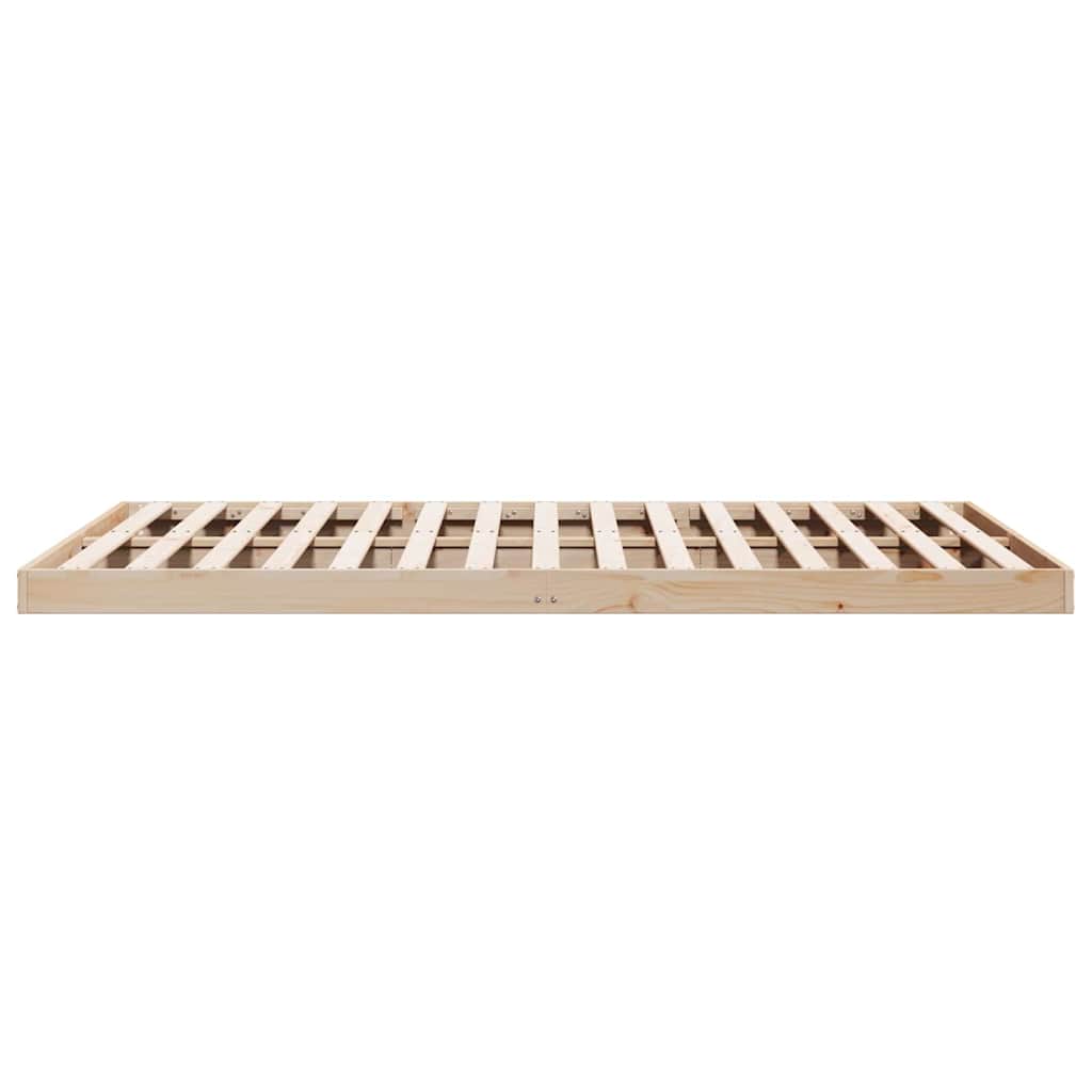 Bodenbettrahmen Natur 200 x 220 cm Massives Kiefernholz