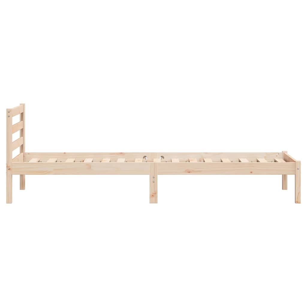 Bettrahmen Braun 215,5 x 95,5 x 69,5 cm Massivholz Kiefer