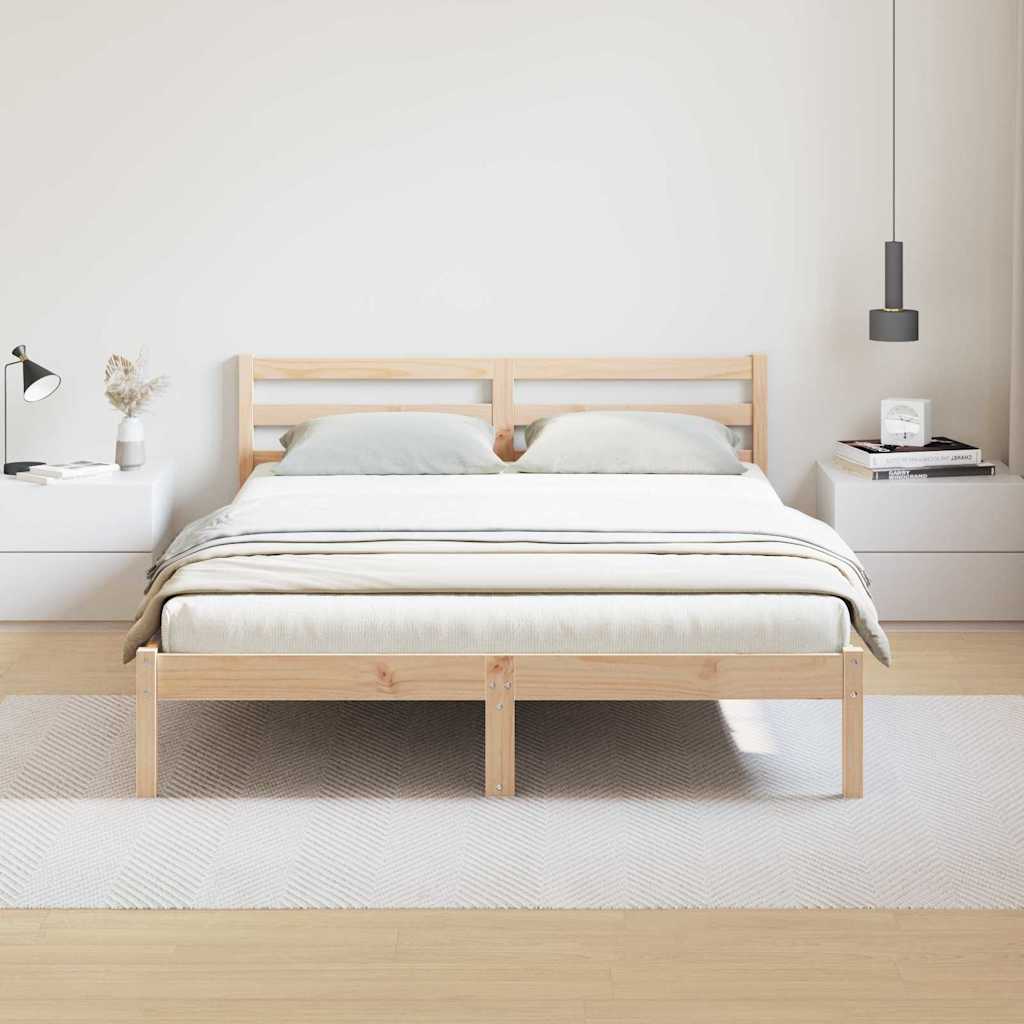 Bettrahmen Braun 215,5 x 165,5 x 69,5 cm Massivholz Kiefer
