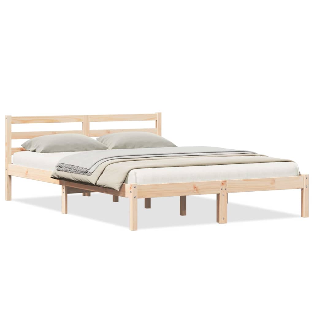 Bettrahmen Braun 215,5 x 165,5 x 69,5 cm Massivholz Kiefer
