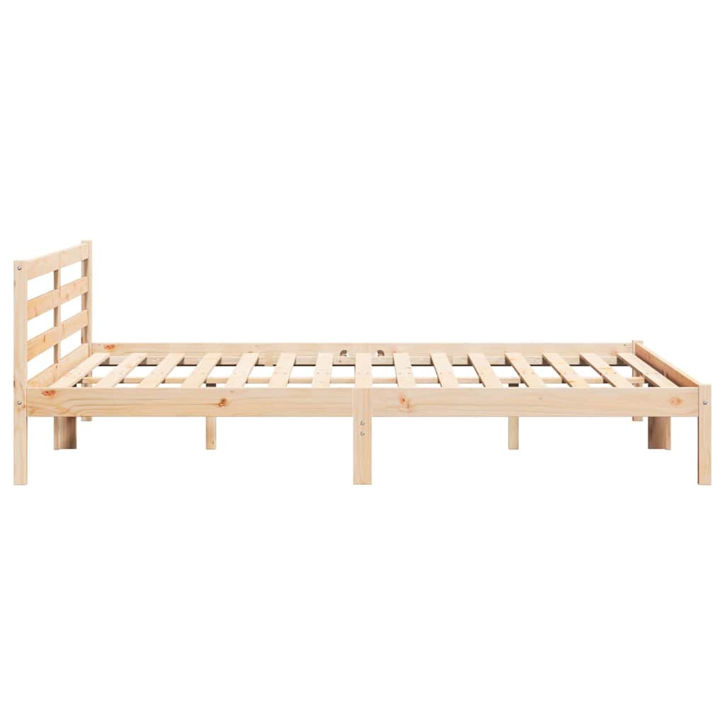 Bettrahmen Braun 215,5 x 185,5 x 69,5 cm Massivholz Kiefer