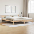 Bettrahmen Braun 215,5 x 205,5 x 69,5 cm Massivholz Kiefer