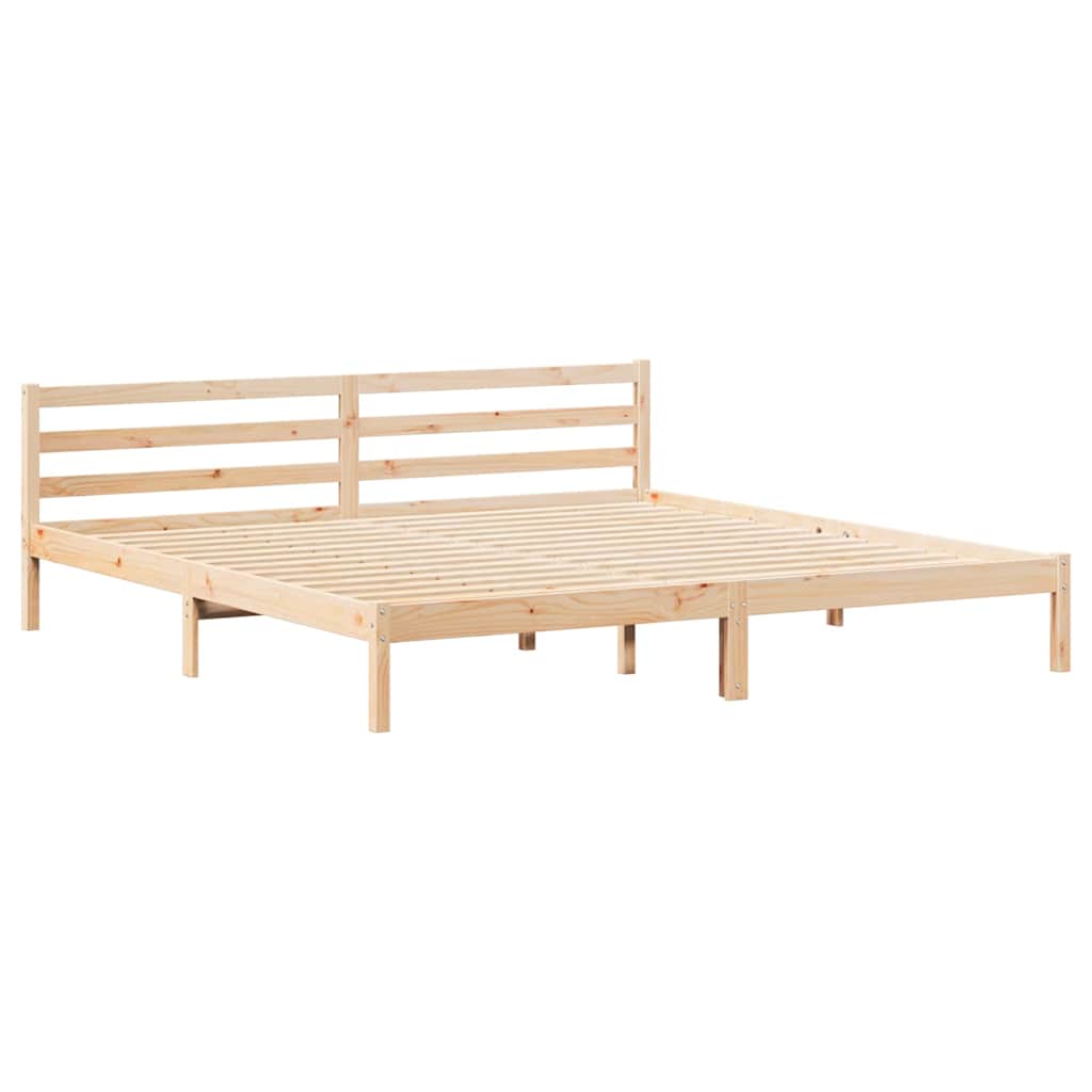 Bettrahmen Braun 215,5 x 205,5 x 69,5 cm Massivholz Kiefer