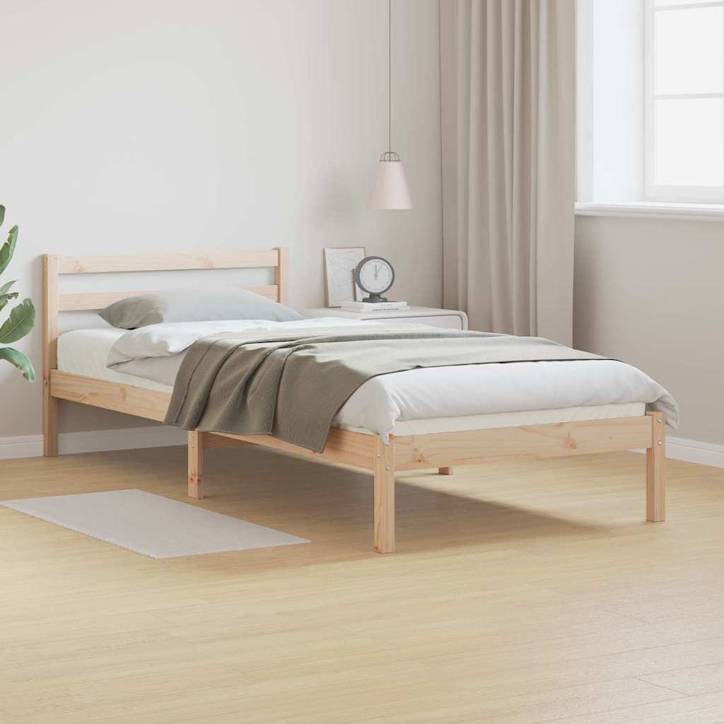 Bettrahmen Braun 225,5 x 85,5 x 69,5 cm Massivholz Kiefer