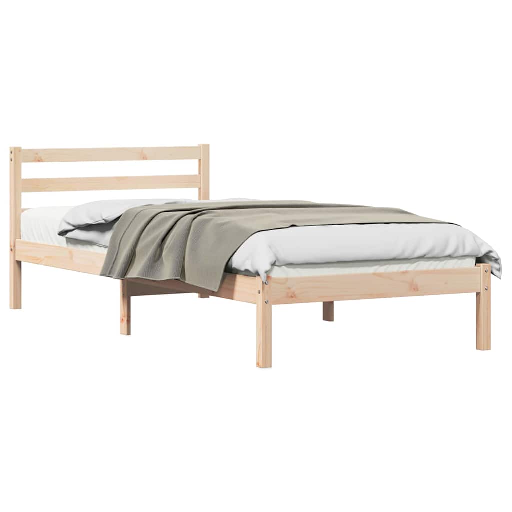Bettrahmen Braun 225,5 x 105,5 x 69,5 cm Massivholz Kiefer