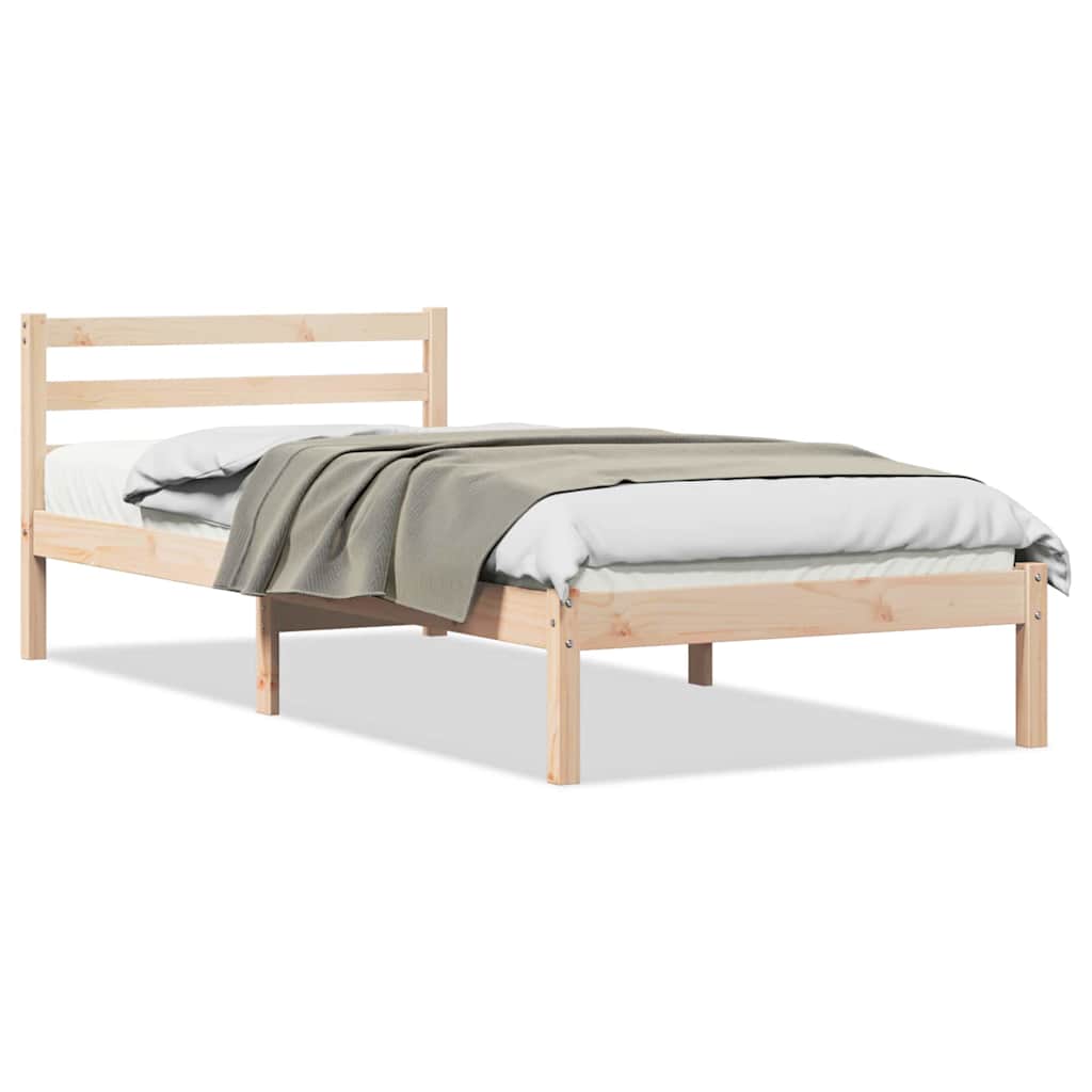Bettrahmen Braun 225,5 x 105,5 x 69,5 cm Massivholz Kiefer