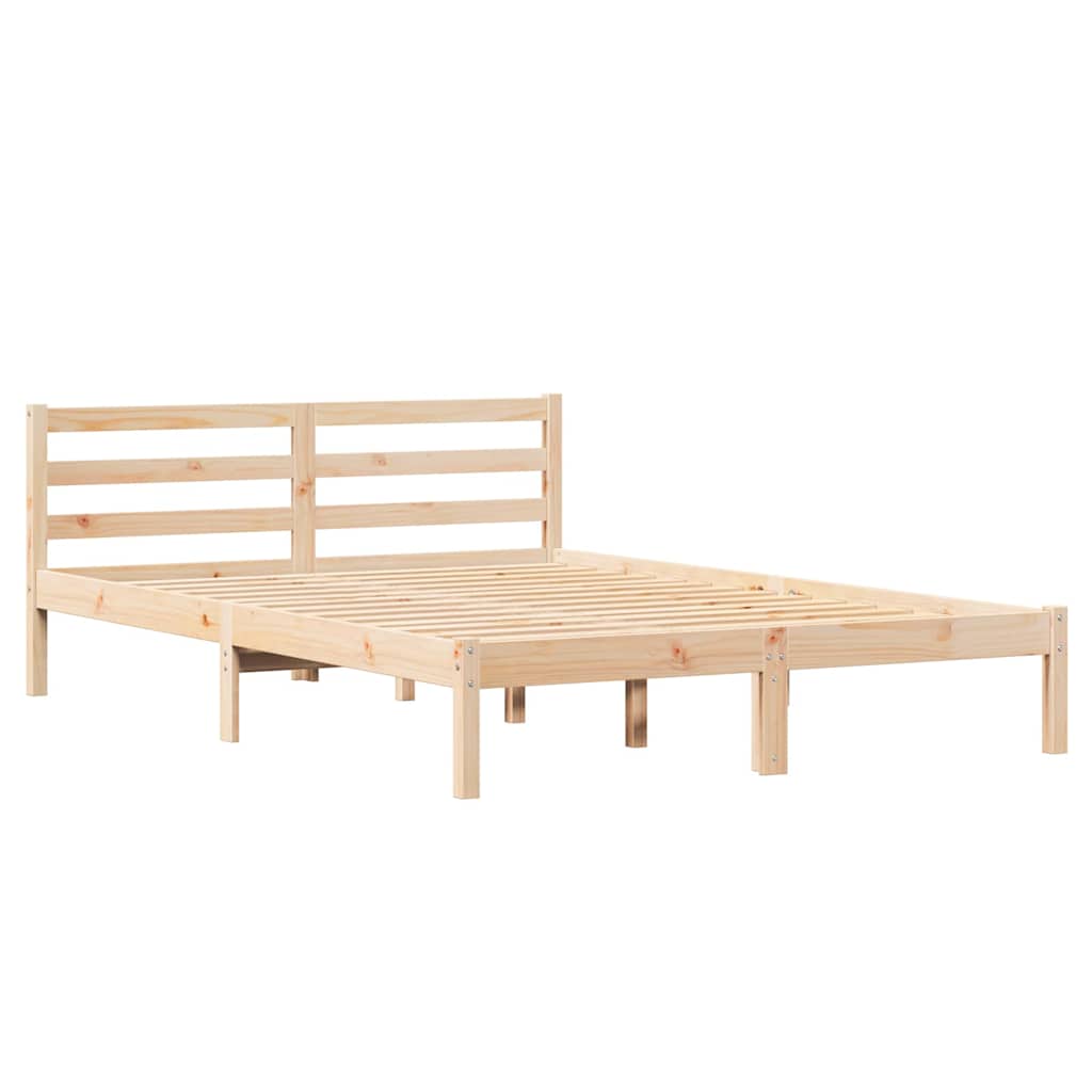 Bettrahmen Braun 225,5 x 145,5 x 69,5 cm Massivholz Kiefer