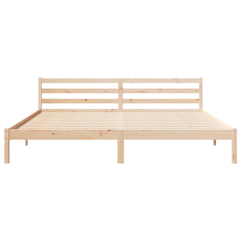 Bettrahmen Braun 225,5 x 205,5 x 69,5 cm Massivholz Kiefer