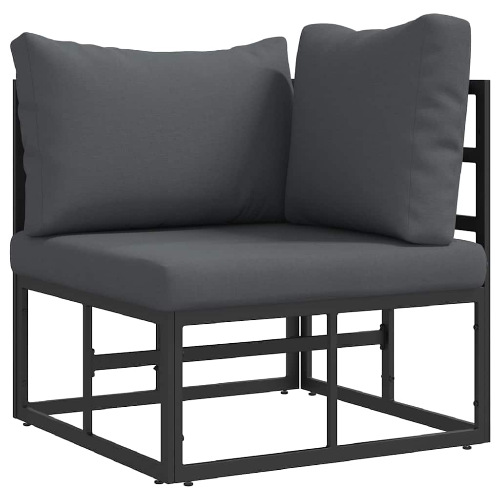 Gartenmöbel Schwarz und Anthrazit 71,5 x 71,5 x 71 cm Metall