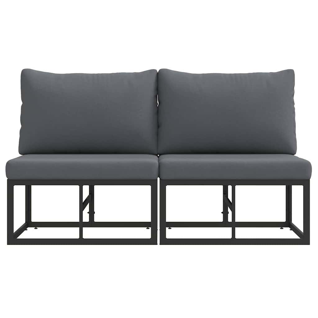 Gartenmöbel 2 Stück Schwarz und Anthrazit 70 x 71,5 x 71 cm