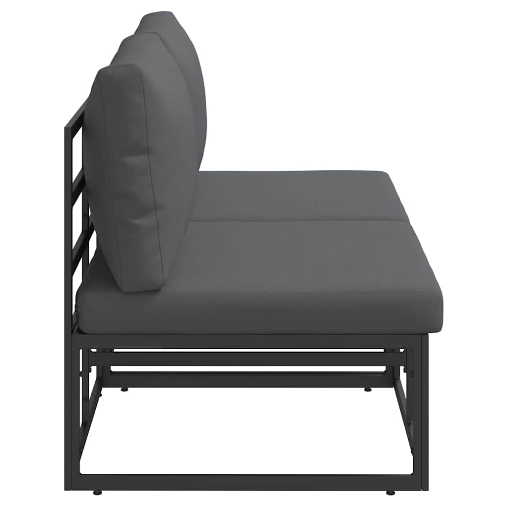 Gartenmöbel 2 Stück Schwarz und Anthrazit 70 x 71,5 x 71 cm