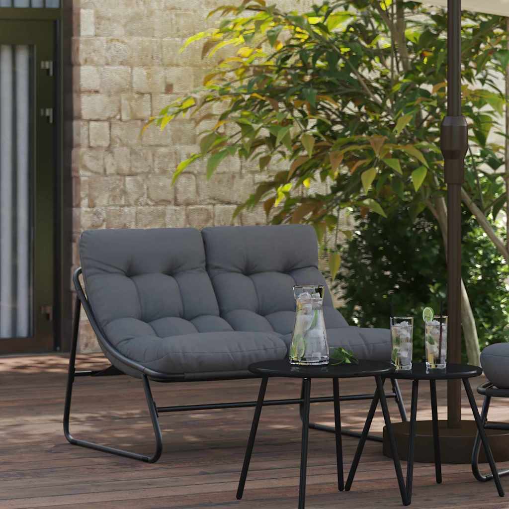 gartenmöbel Schwarz 110 x 81 x 71 cm Pulverbeschichteter Stahl