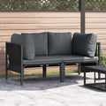 Gartenmöbel mit Kissen 2 Stück Anthrazit 80 x 80 x 71 cm Stahl