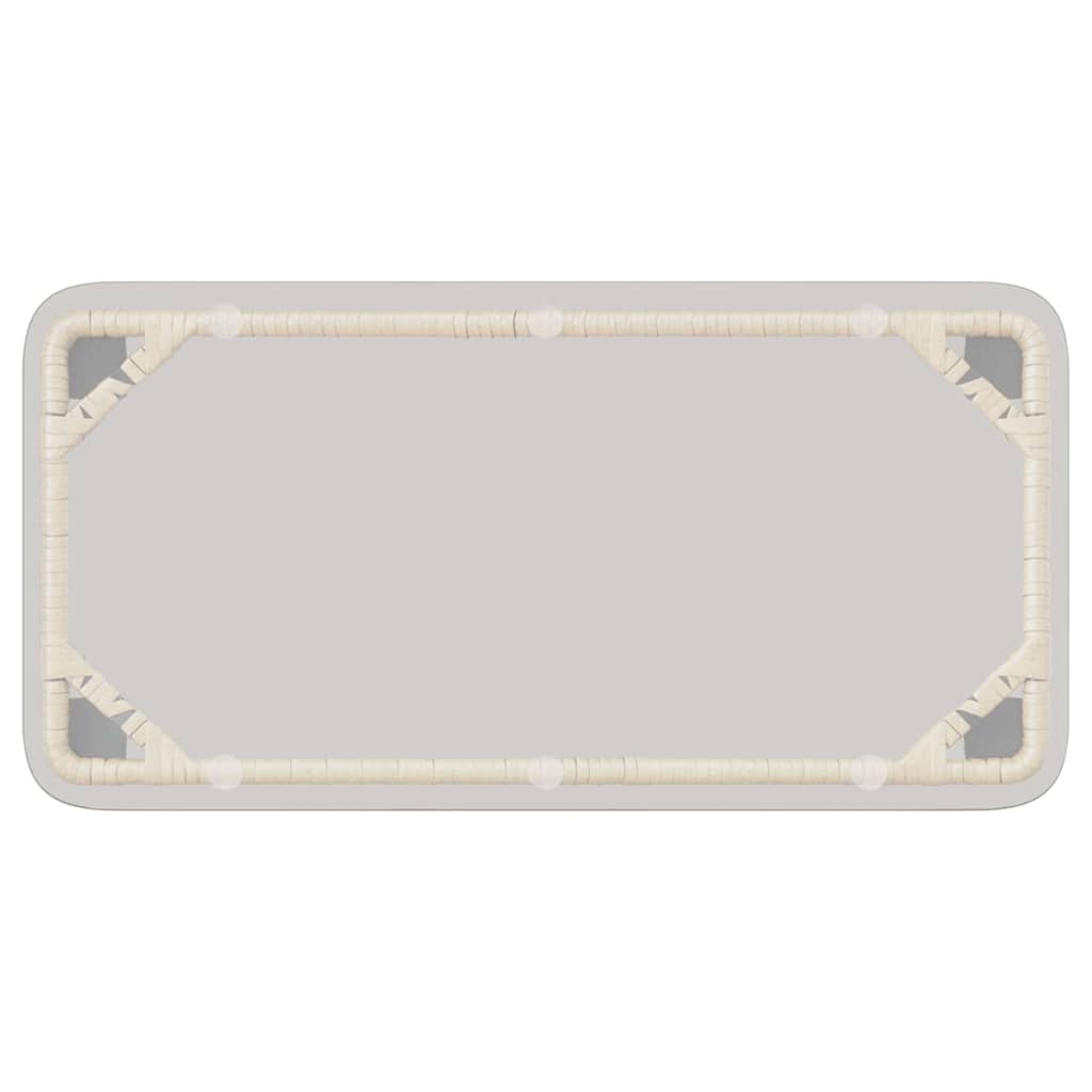 Gartentisch Natur 80 x 40 x 45 cm Poly-Rattan