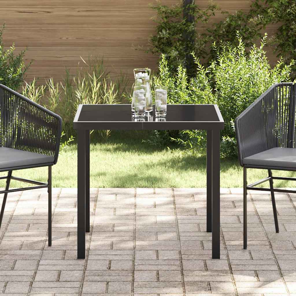 Gartentisch Schwarz 80 x 80 x 73 cm Metall